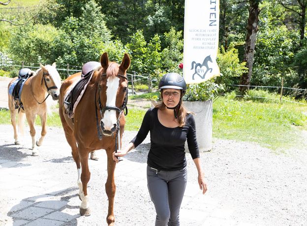 Pony trekking at Walliserhof