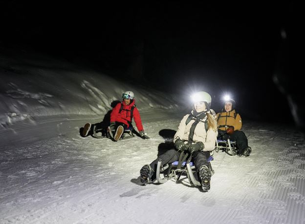 Night Tobogganing Safari to Bürserberg with Angelina